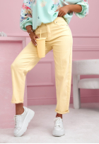 Spodnie jeansowe mom fit Bethany żółte