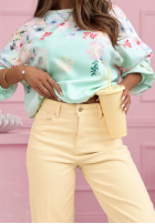 Spodnie jeansowe mom fit Bethany żółte