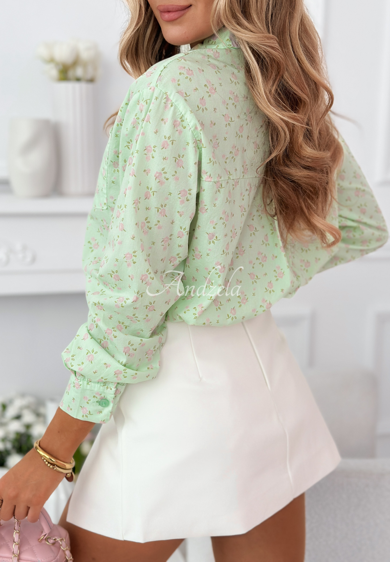 Eleganckie spódnico-spodenki mini Clarice ecru