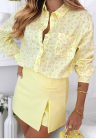 Bawełniana koszula w kwiaty Marbella żółta