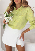 Bawełniana koszula w kwiaty Marbella żółta