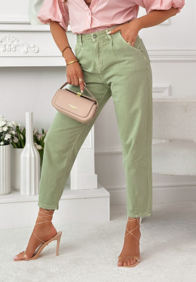 Gracie pistachio balloon jeans