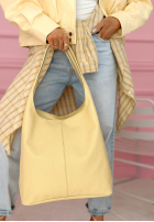 Skórzana torebka Justice żółta