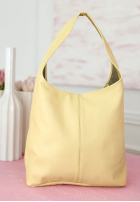 Skórzana torebka Justice żółta