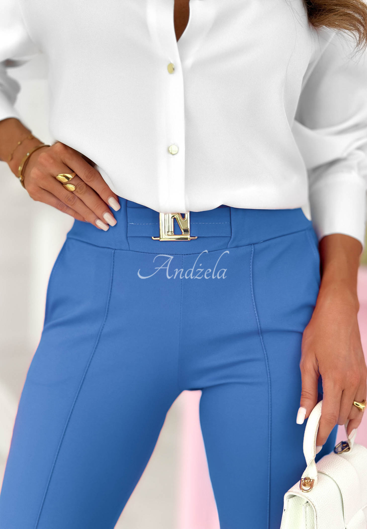 Materiałowe spodnie Every Day Count niebieskie