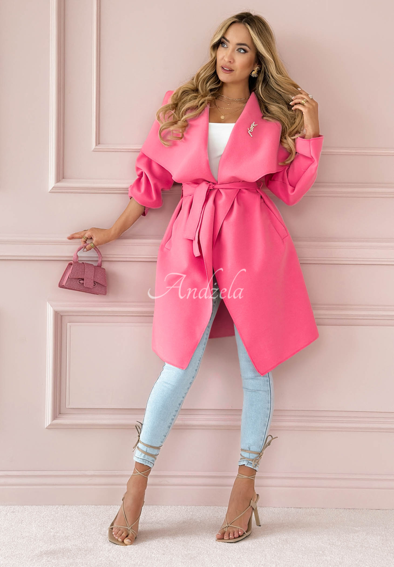 Płaszcz Not By Chance różowy