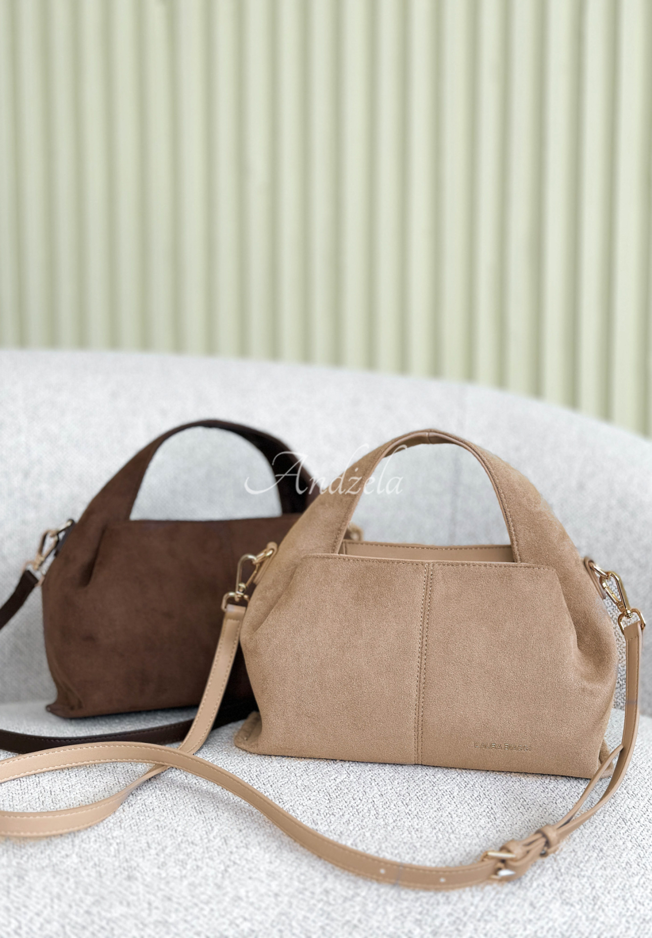 Annabelle suede bag in mocha