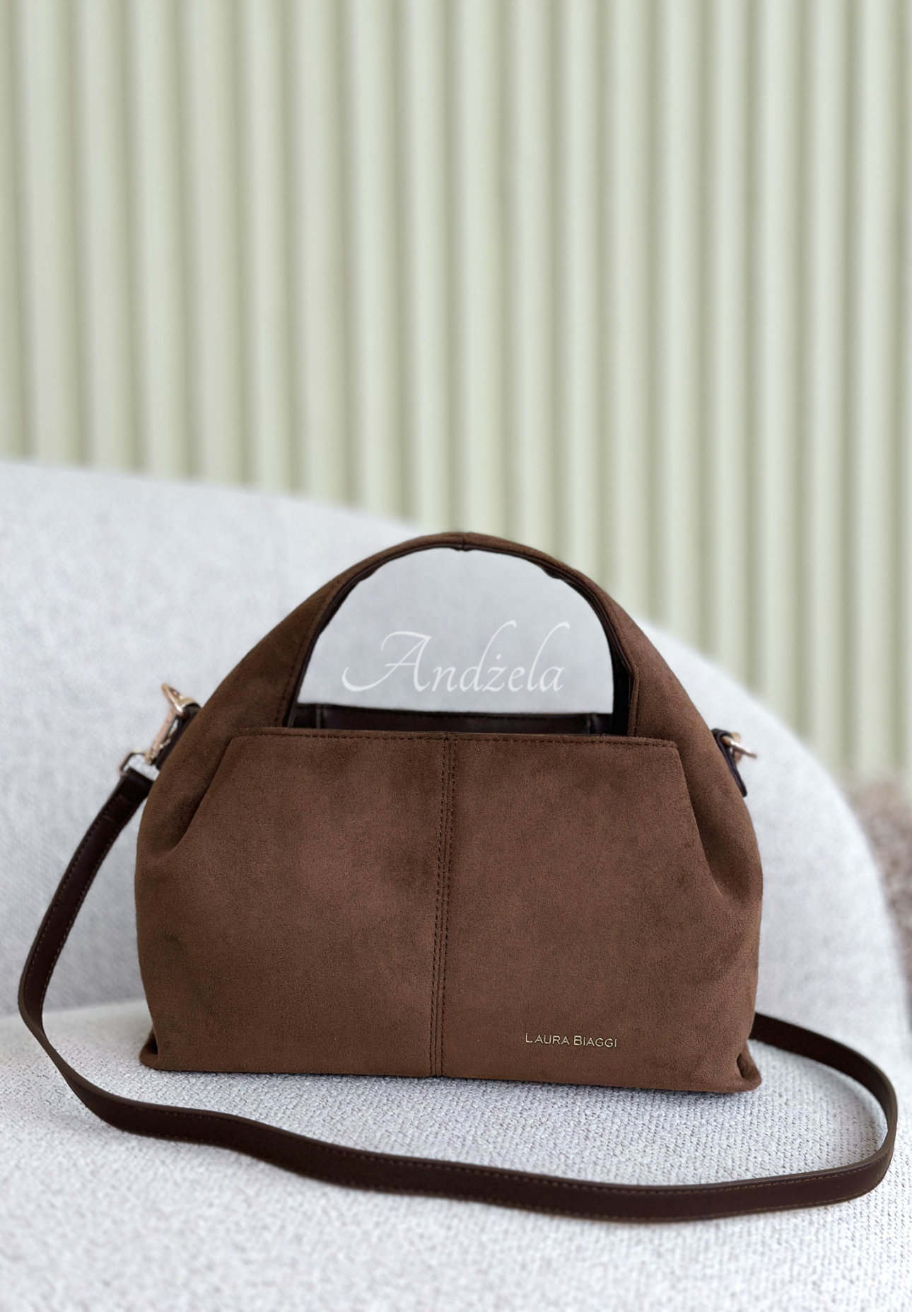 Zamszowa torebka Annabelle mokka