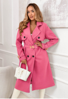 Długi płaszcz z paskiem Changing Of Seasons beżowy