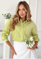 Bawełniana koszula w kwiaty Marbella żółta