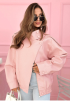 Skórzana kurtka bomberka Messy żółta