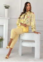 Materiałowe spodnie Laura czarne