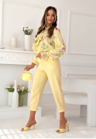 Materiałowe spodnie Laura czarne