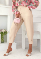 Materiałowe spodnie Laura czarne