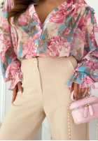 Materiałowe spodnie Laura czarne