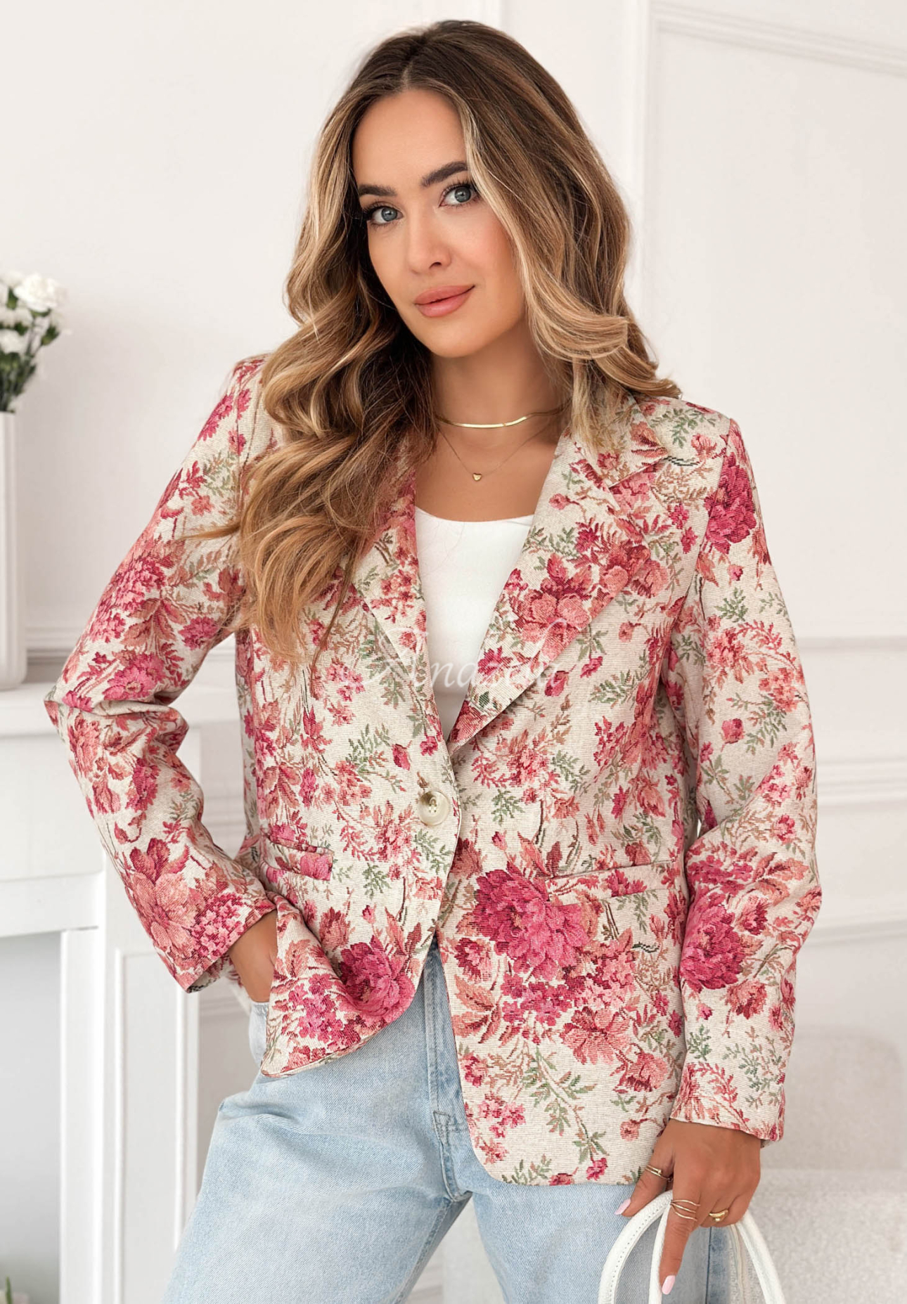 Catarina pink floral jacket