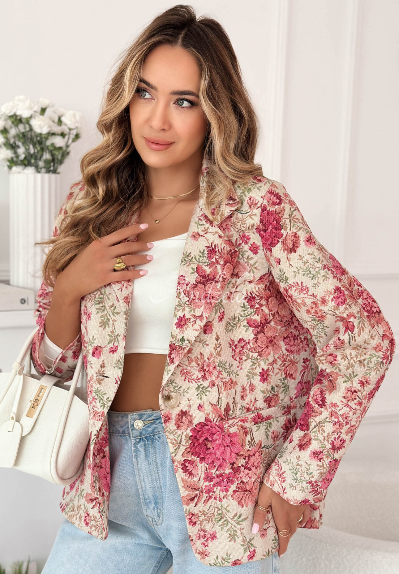 Catarina pink floral jacket