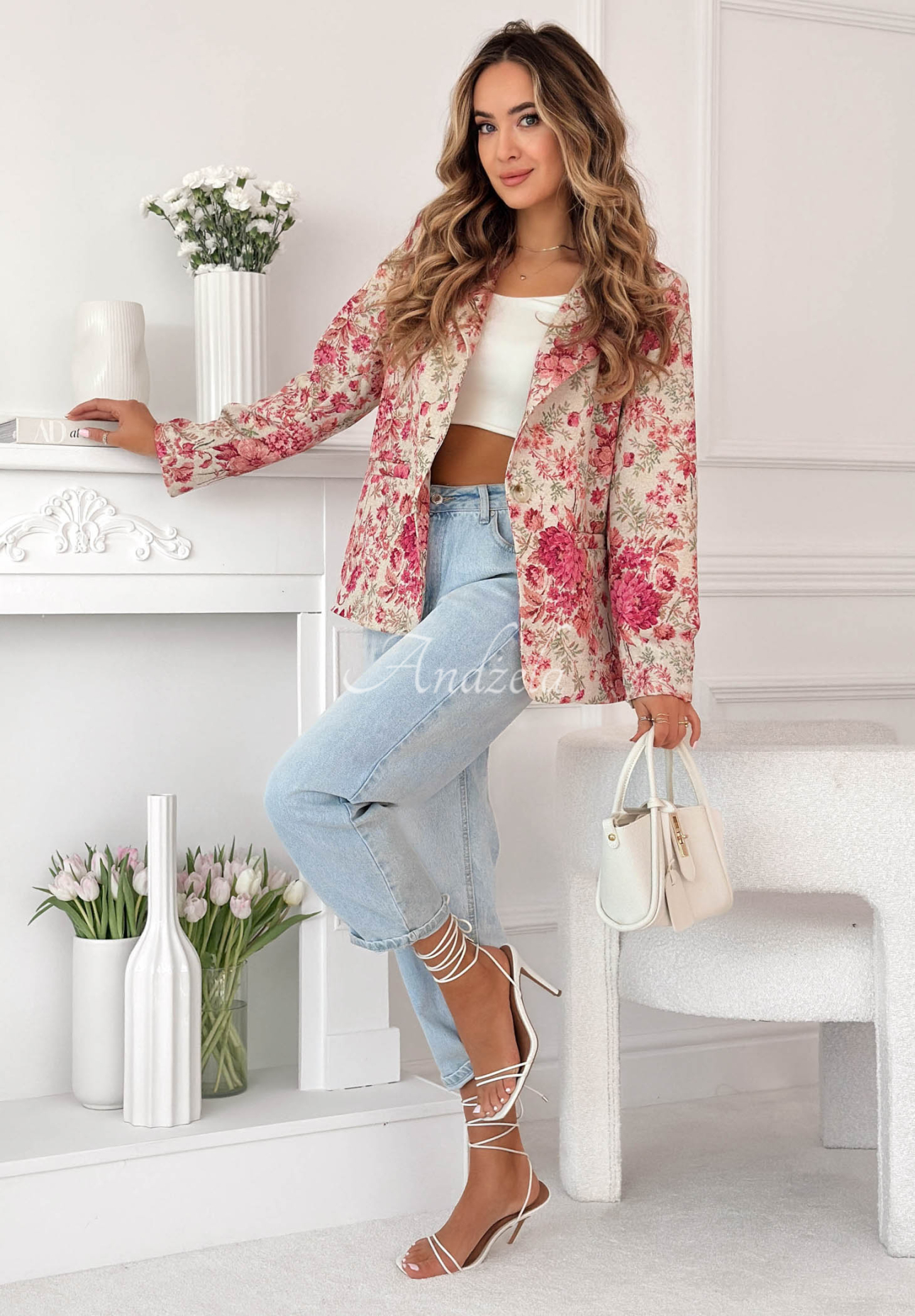 Catarina pink floral jacket