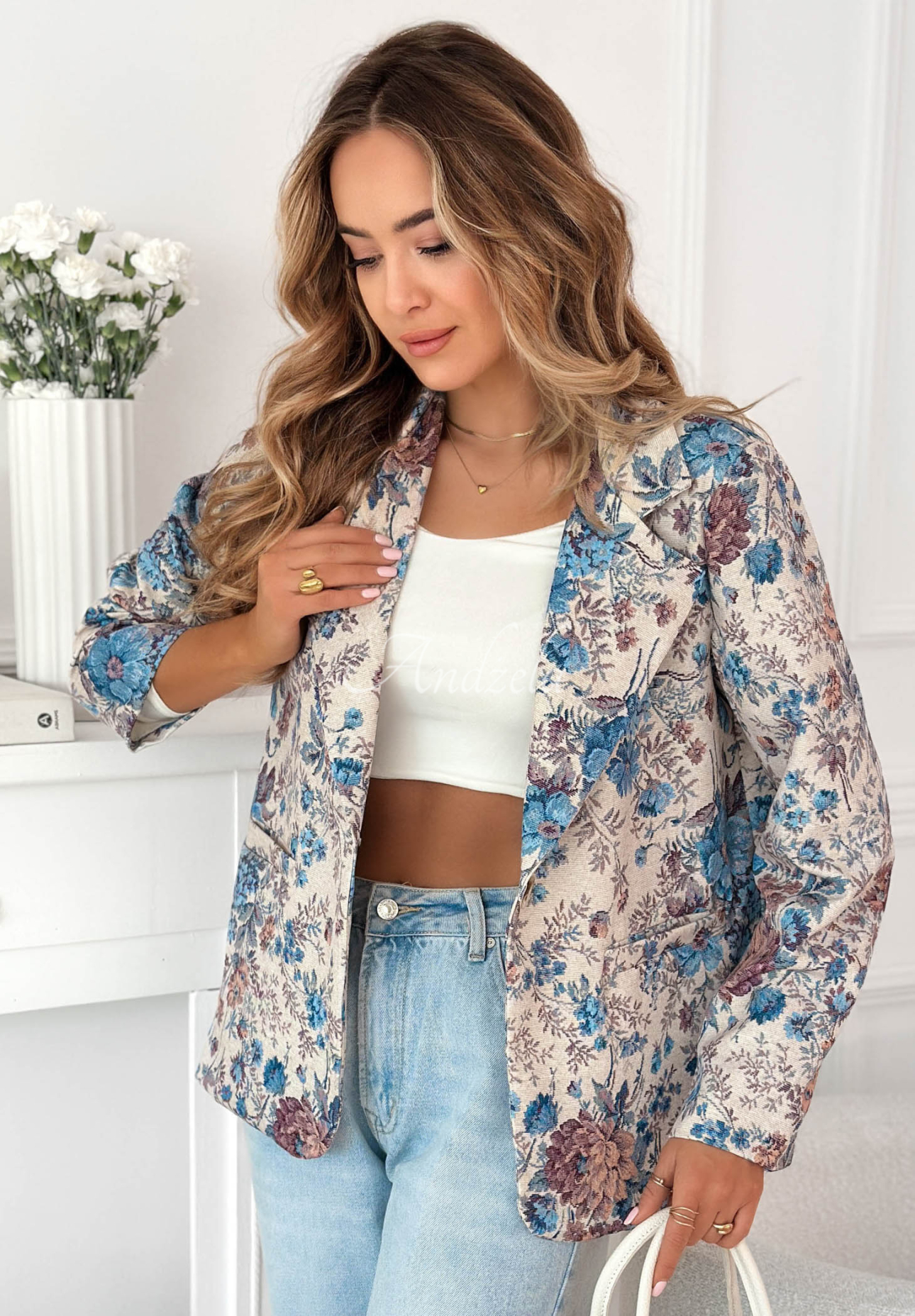 Catarina blue floral jacket