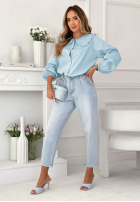 Koszula z ozdobnym kołnierzem Martha żółta