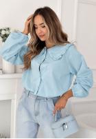 Koszula z ozdobnym kołnierzem Martha żółta