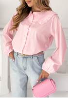 Koszula z ozdobnym kołnierzem Martha żółta