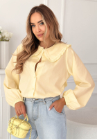 Koszula z ozdobnym kołnierzem Martha żółta