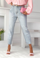 Spodnie jeansowe mom fit Zahira niebieskie