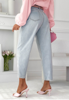 Spodnie jeansowe mom fit Zahira niebieskie
