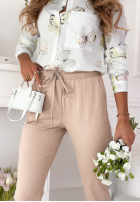 Materiałowe spodnie Do You Remember błękitne