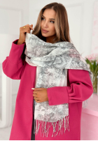 Wzorzysta chusta Samantha szara