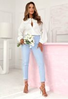 Koszula z ozdobnym kołnierzem Martha żółta