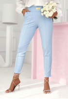 Materiałowe spodnie Pretty On Point czerwone