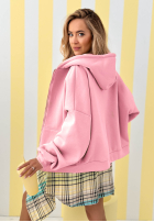 Bluza z kapturem oversize Don't Tell żółta