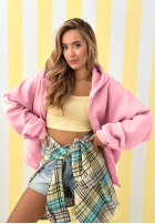 Bluza z kapturem oversize Don't Tell żółta