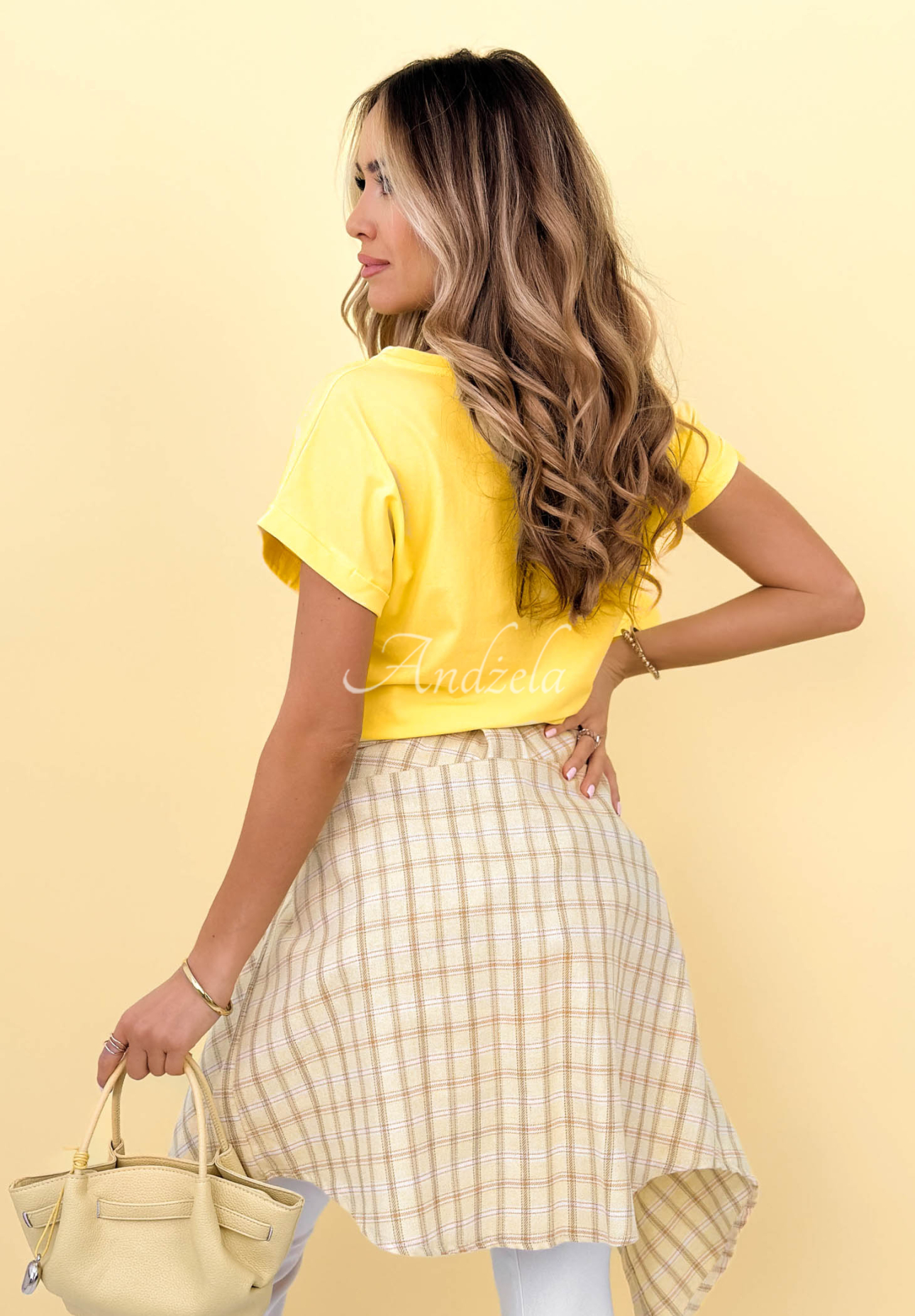 Bawełniany T-shirt Solenne żółty II