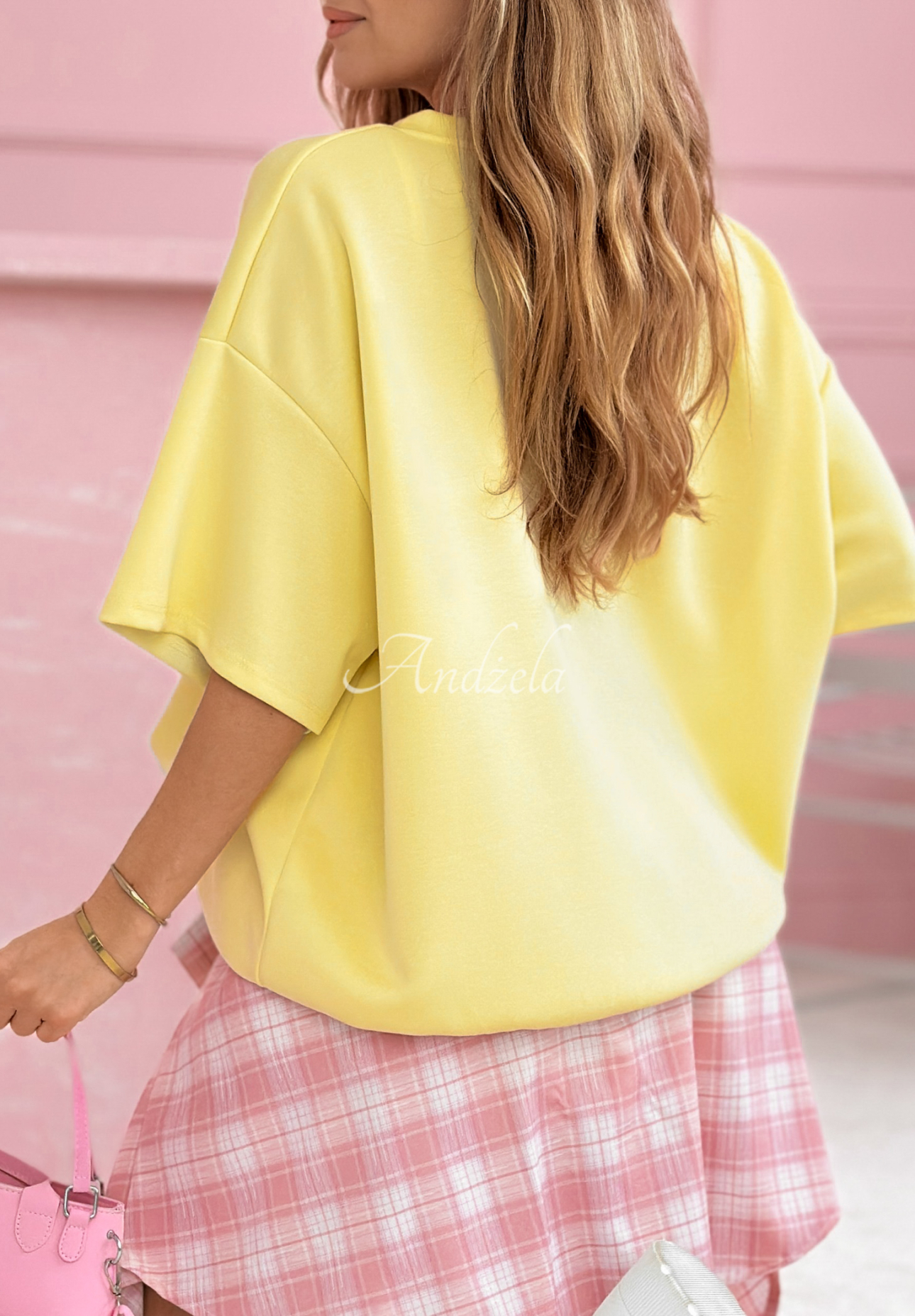 T-shirt oversize masełko z wiskozą i modalem Brooklyn Mood żółty