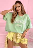 T-shirt z napisem Brooklyn Mood żółty