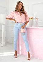 Koszula z bufiastymi rękawami Selena pistacjowa