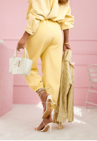 Spodnie ze ściągaczami If You Want różowe