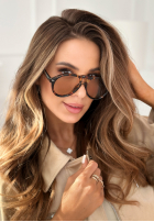 Okulary przeciwsłoneczne Glam Stares brązowe