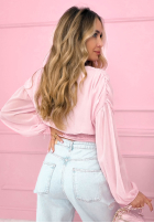 Gorsetowa bluzka z marszczeniami Another Look biała