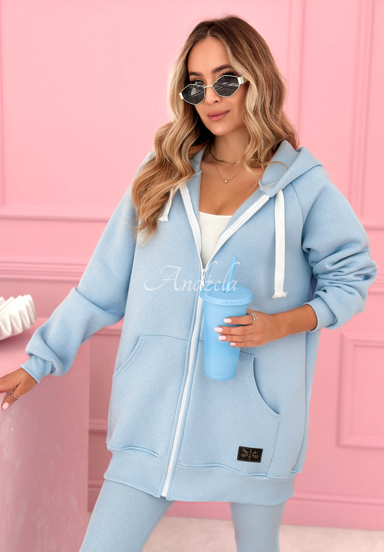 Siempre blue unzipped hoodie II