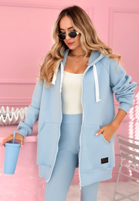 Siempre blue unzipped hoodie II