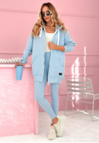 Prążkowane Leggings Siempre in baby blue