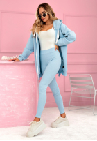 Prążkowane Leggings Siempre in baby blue