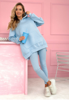 Rozpinana Sweatshirt z kapturem Siempre in baby blue
