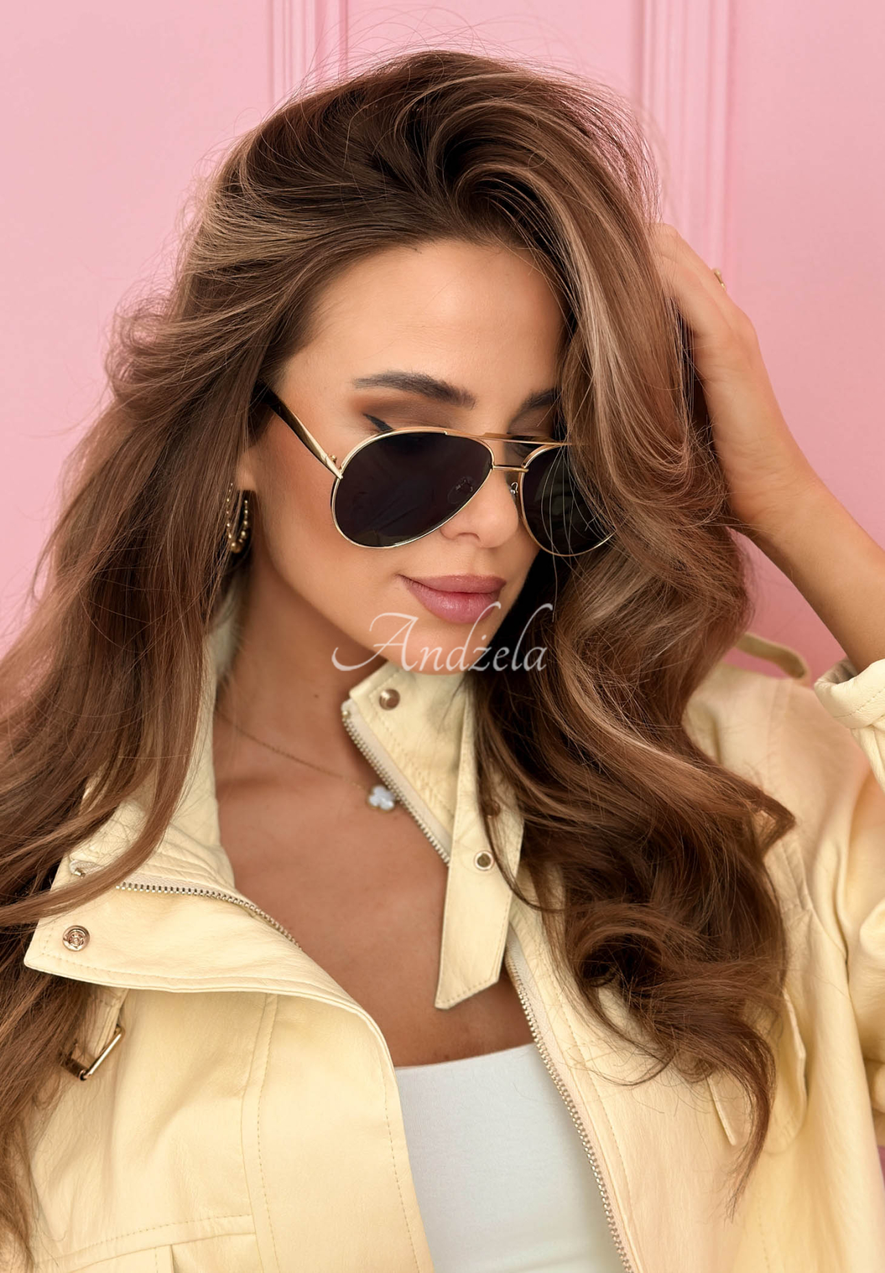 Okulary przeciwsłoneczne Saw It Twice czarno-złote