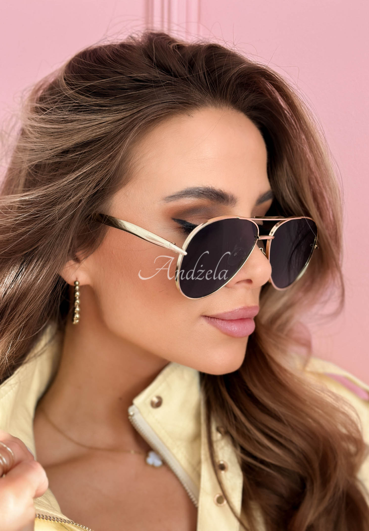 Saw It Twice black and gold sunglasses