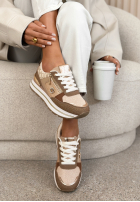 Adidasy z suwakami Lottie beżowe